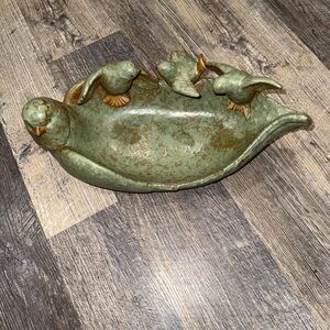 Source Unknown Green Birdfeeder Sculpture